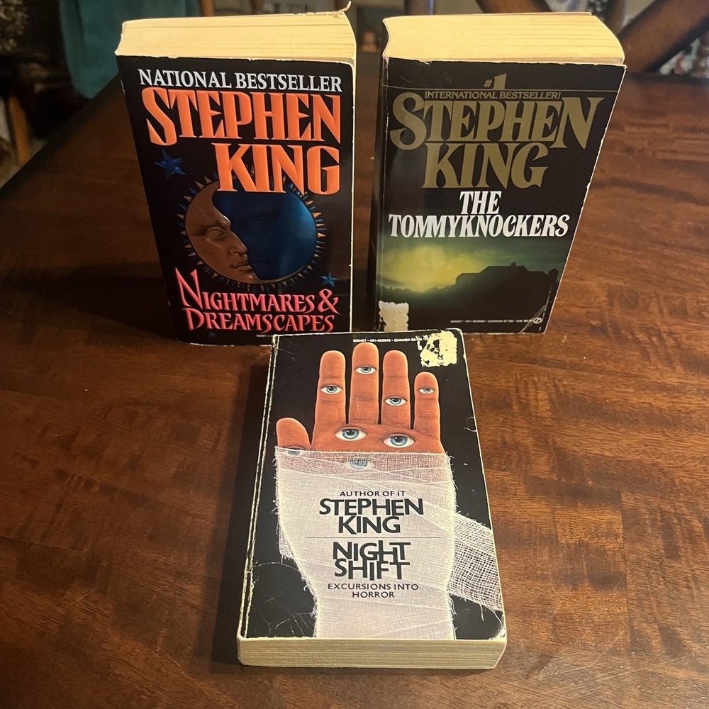 Stephen King Vintage Paperback Lot‎ (3) Night Shift Tommyknockers Nightmares